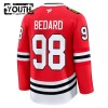 Chicago Blackhawks Trikot Fanatics Premium Connor Bedard 2024-25 Rot Heim - Kinder